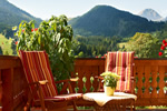 Terrasse mit Blick auf die Berge